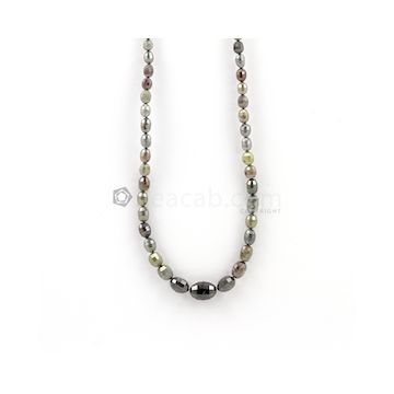 4 to 9.50 mm - Light Tones Fancy Diamond Drum Beads - 52.30 carats (FncyDiaDr1034)