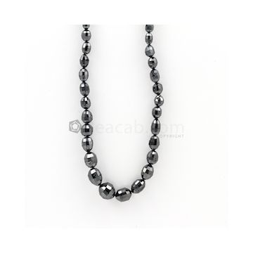 6 x 4 to 9 x 7 mm - Black Diamond Drum Beads - 88.23 carats (BDiaDrm1008)
