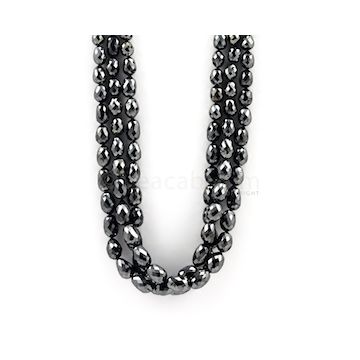 5 to 10 mm - Black Diamond Drum Beads - 305.58 carats (BDiaDrm1009)