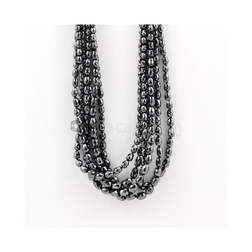 3.70 to 7 mm - Black Diamond Drum Beads - 213.00 carats (BDiaDrm1010)