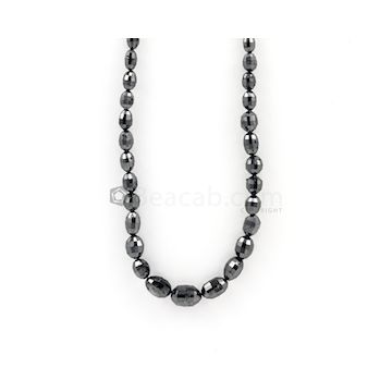 6 x 4 to 9 x 8 mm - Black Diamond Drum Beads - 87.22 carats (BDiaDrm1012)