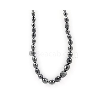 6 x 4 to 9 x 7 mm - Black Diamond Drum Beads - 85.71 carats (BDiaDrm1014)