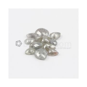 7.80 x 5.50 mm to 11.20 x 9.50 mm - Medium Tones Pear Shaped Rose Cut Diamond  - 21.74 carats (FncyDiaRC1092)