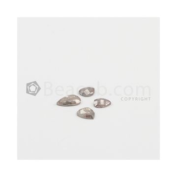 5.90 x 8.30 mm to 8.30 x 6.30 mm - Medium Maroon Pear Shaped Rose Cut Diamond  - 2.59 carats (FncyDiaRC1098)