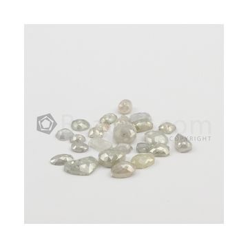 4.50 x 4.50 mm to 8.80 x 11.70 mm - Light Yellow Mix Shaped Rose Cut Diamond  - 27.23 carats (FncyDiaRC1099)