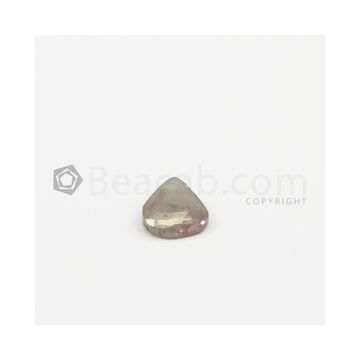 20 x 12.5 0 mm - Medium Green Pear Shaped Rose Cut Diamond  - 7.32 carats (FncyDiaRC1103)