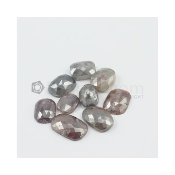 7.50 x 6 mm to 11.50 x 7.50 mm - Medium Tones Cushion Shaped Rose Cut Diamond  - 16.64 carats (FncyDiaRC1111)