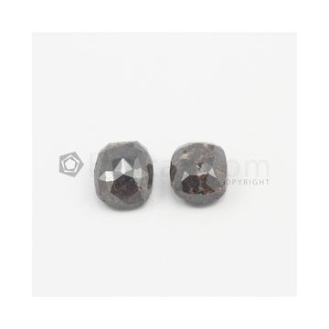 10.50 x 9.50 mm to 13 x 9.90 mm - Black Mix Shaped Rose Cut Diamond  - 13.5 carats (FncyDiaRC1114)