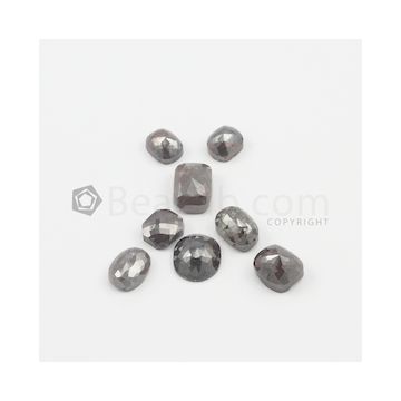 7 x 6 mm to 10 x 7.50 mm - Dark Tones Mix Shaped Rose Cut Diamond  - 22.58 carats (FncyDiaRC1115)