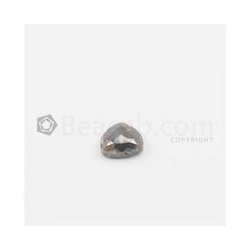 9.50 x 10.60 x 5 mm - Dark Maroon Heart Shaped Rose Cut Diamond  - 4.70 carats (FncyDiaRC1119)