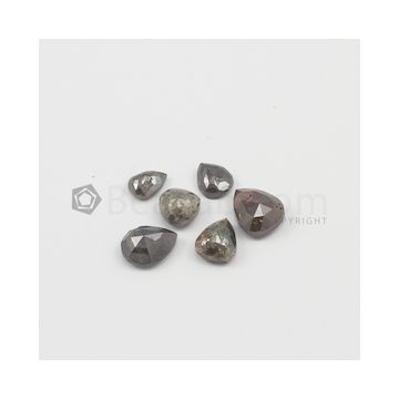 8 x 6 mm to 11.80 x 9.60 mm - Dark Tones Pear Shaped Rose Cut Diamond  - 19.33 carats (FncyDiaRC1124)