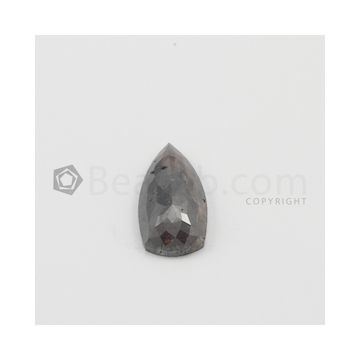 22 x 12 x 6 mm - Black Pear Shaped Rose Cut Diamond  - 15.30 carats (FncyDiaRC1130)