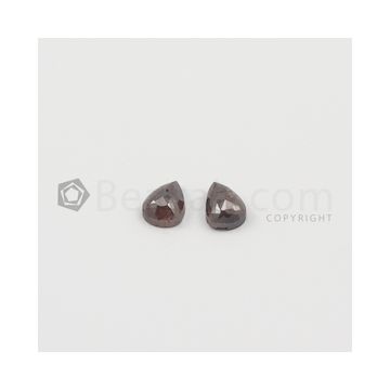 18.80 x 6.80 x 3.80 mm - Dark Brown Pear Shaped Rose Cut Diamond  - 3.98 carats (FncyDiaRC1131)