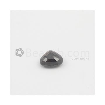 10.80 x 12.60 x 6.20 mm - Black Heart Shaped Rose Cut Diamond  - 6.54 carats (FncyDiaRC1137)