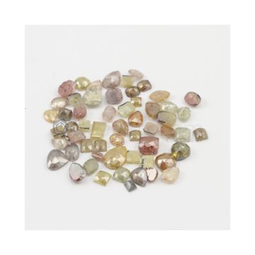3.90 x 3.90 to 10.30 x 7.50 mm - Medium Tones Mix Shaped Rose Cut Diamond  - 41.64 carats (FncyDiaRC1142)