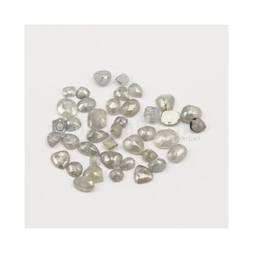 4.10 x 4.10 to 8.60 x 7.10 mm - Light Tones Mix Shaped Rose Cut Diamond  - 32.37 carats (FncyDiaRC1143)