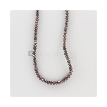 2.40 to 4.20 mm - Dark Brown Diamond Faceted Beads - 45.16 carats (FncyDia1012)