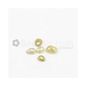 5.20 x 4.30 to 6.90 x 5.80 mm - Medium Yellow Mix Shaped Rose Cut Diamonds  - 3.89 carats (FncyDiaRC1150)