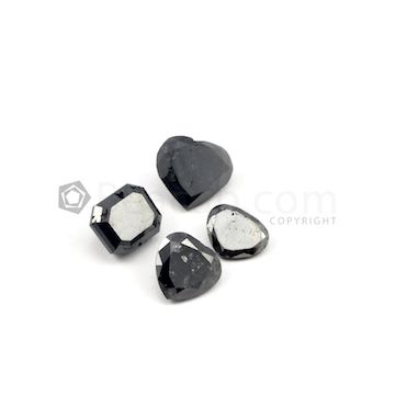 7.30 x 9 mm to 10 x 10.80 mm - Black Mix Shaped Diamond Cut Stones Diamond  - 11.98 carats (FDCS1018)