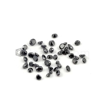 3 x 2.50 mm to 5.50 x 4.40 mm - Black Oval Shaped Diamond Cut Stones Diamond  - 12.21 carats (FDCS1019)