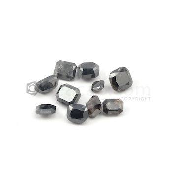 4 x 4 mm to 7.50 x 5.70 mm - Dark Gray Mix Shaped Diamond Cut Stones Diamond  - 13.29 carats (FDCS1020)