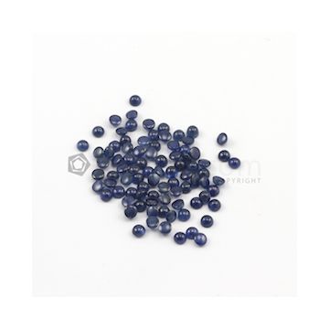 4 mm - Medium Blue Round Sapphire Cabochons - 87 pieces - 37.92 carats (SaCab1005)