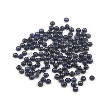 6 mm - Dark Blue Round Sapphire Cabochons - 140 pieces - 191.50 carats (SaCab1009)