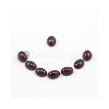 9 x 7 mm - Dark Red Oval Ruby Cabochons - 8 pieces - 19.87 carats (RuCab1033)