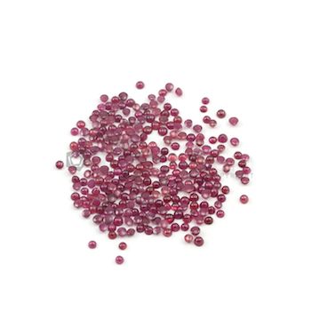 2.40 to 2.60 mm - Medium Red Round Ruby Cabochons - 277 pieces - 23.28 carats (RuCab1051)