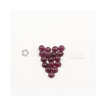5.40 to 5.60 mm - Dark Red Round Ruby Cabochons - 17 pieces - 14.67 carats (RuCab1055)