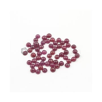 4.40 to 4.60 mm - Medium Red Round Ruby Cabochons - 57 pieces - 26.22 carats (RuCab1063)