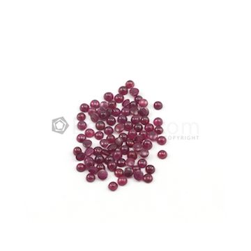 3.40 to 3.60 mm - Dark Red Round Ruby Cabochons - 85 pieces - 18.84 carats (RuCab1067)