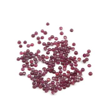 2.80 to 3.20 mm - Dark Red Round Ruby Cabochons - 200 pieces - 29.80 carats (RuCab1070)