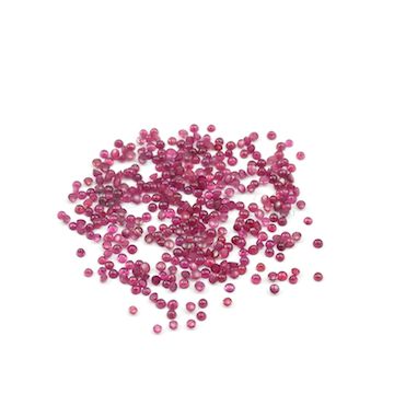 2.40 to 2.60 mm - Medium Red Round Ruby Cabochons - 363 pieces - 33.73 carats (RuCab1071)