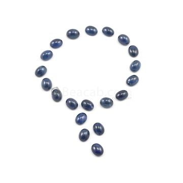 9 x 7 mm - Medium Blue Round Sapphire Cabochons - 20 pieces - 59.67 carats (SaCab1014)