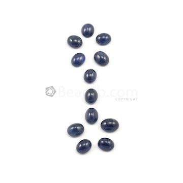 10 x 8 mm - Medium Blue Round Sapphire Cabochons - 12 pieces - 47.20 carats (SaCab1015)