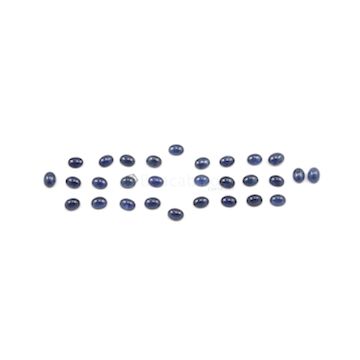 8 x 6 mm - Medium Blue Round Sapphire Cabochons - 29 pieces - 57.82 carats (SaCab1016)