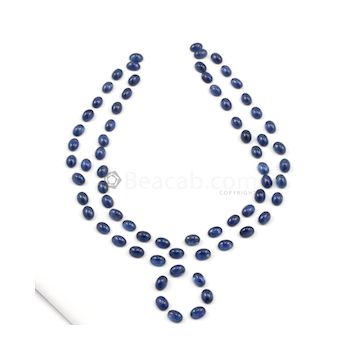 7 x 5 mm - Medium Blue Oval Sapphire Cabochons - 69 pieces - 85.72 carats (SaCab1019)