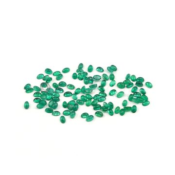 5 x 3 mm - Medium Green Oval Emerald Cabochons - 99 pieces - 24.35 carats (EmCab1002)