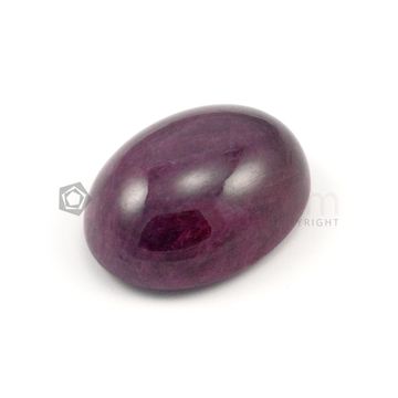 50 x 30 mm - Dark Red Oval Ruby Cabochon - 1 piece - 315.00 carats (RuCab1073)