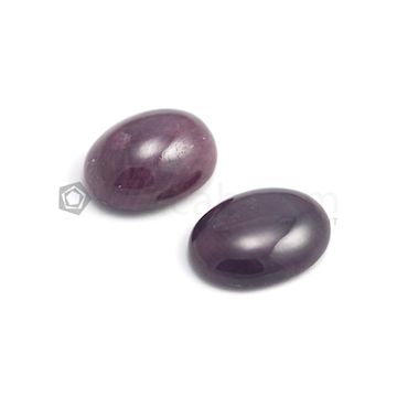 20 x 16 mm - Dark Red Oval Ruby Cabochon - 2 pieces - 51.30 carats (RuCab1082)