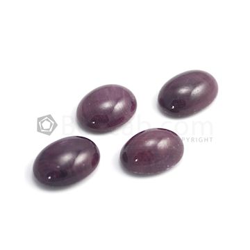 20 x 15 mm - Dark Red Oval Ruby Cabochon - 4 pieces - 97.50 carats (RuCab1084)