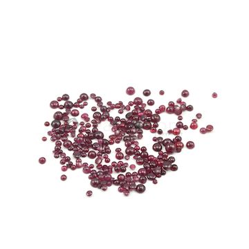 3 to 5 mm - Dark Red Oval Ruby Cabochon - 273 pieces - 49.05 carats (RuCab1090)