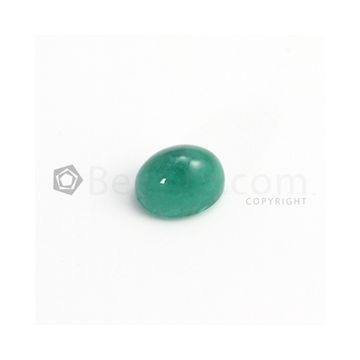 14 x 11 mm - Medium Green Oval Emerald Cabochon - 1 piece - 11.56 carats (EmCab1026)