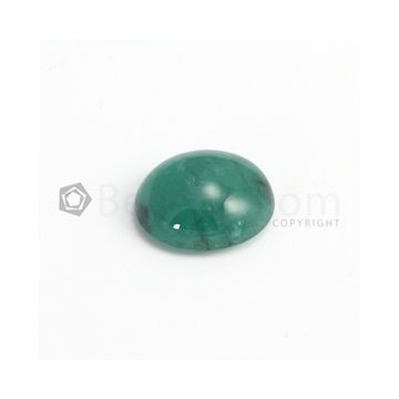 19 x 16.80 mm - Dark Green Oval Emerald Cabochon - 1 piece - 19.08 carats (EmCab1027)