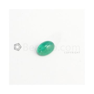 13.50 x 9.50 mm - Light Green Oval Emerald Cabochon - 1 piece - 6.44 carats (EmCab1044)
