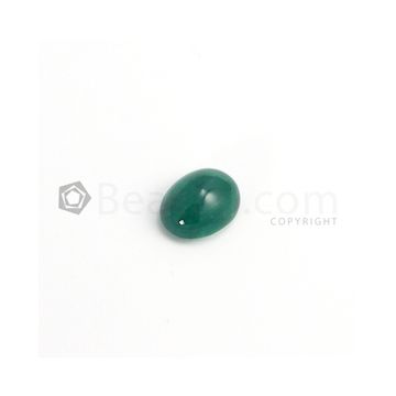 14.80 x 11.60 mm - Dark Green Oval Emerald Cabochon - 1 piece - 8.92 carats (EmCab1048)