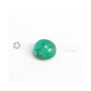 9 mm - Medium Green Round Emerald Cabochon - 1 piece - 2.95 carats (EmCab1080)