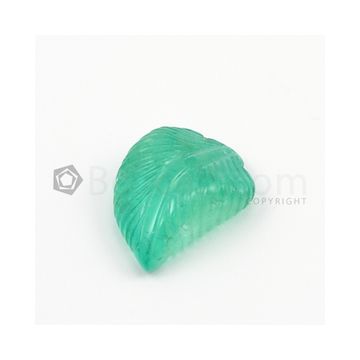 30 x 21 mm - Medium Green Emerald Carving - 1 piece - 48.19 carats (EmCar1001)