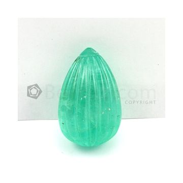 35 x 23 mm - Medium Green Emerald Drop - 1 pieces - 125.21 carats (EDr1039)